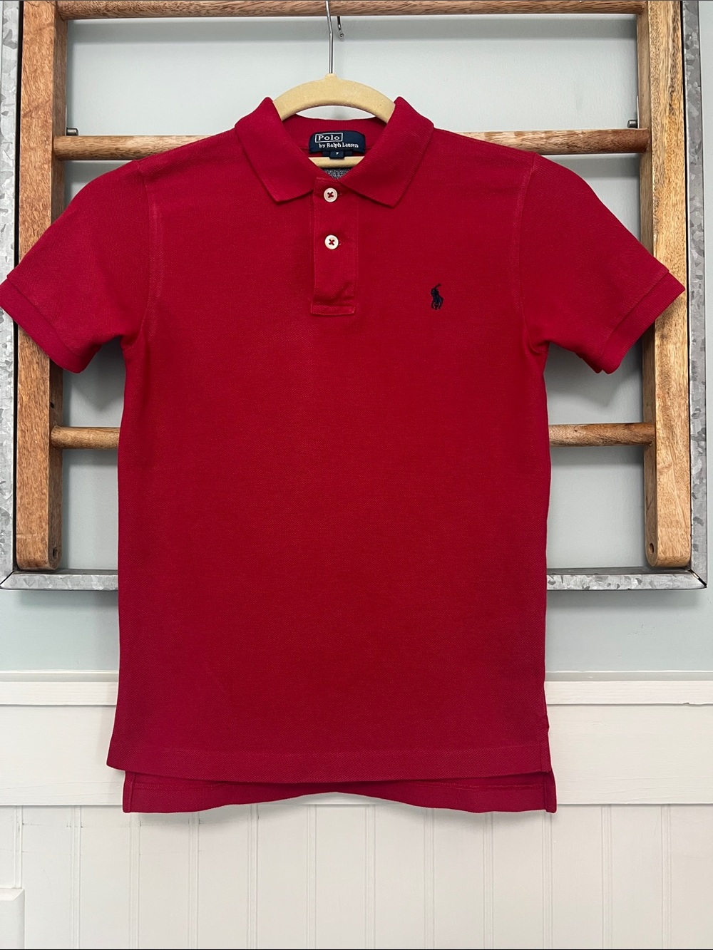 Boys polo by Ralph Lauren polo shirt size 7 red